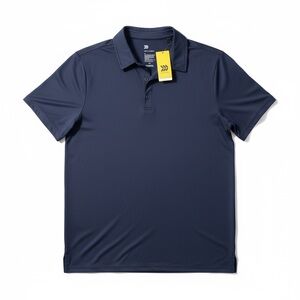 NWT All In Motion Navy Blue Performance Polo Shirt Athletic Activewear Size L